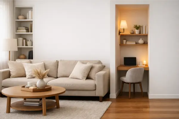 tiny tucked away desk Styled to Glow the tiny tucked away desk