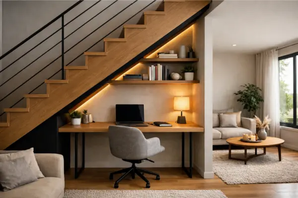 under stairs home office nook Styled to Glow the under stairs home office nook