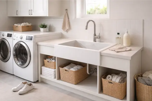 utility sink that adds real function Styled to Glow the utility sink that adds real function